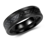 Black Tungsten with Black Carbon Fiber Inlay