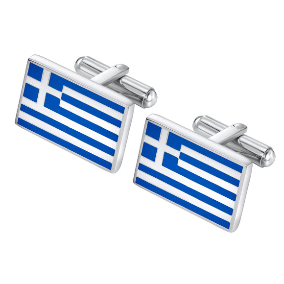 Greek Flag cuff links