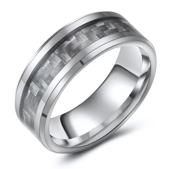 Carbon Fiber Tungsten Ring Tapered Edge