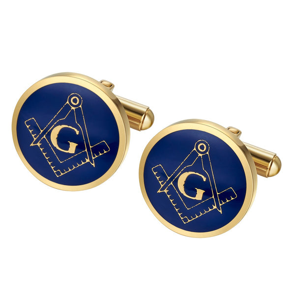 Masonic authentic cufflinks 10k gold plated